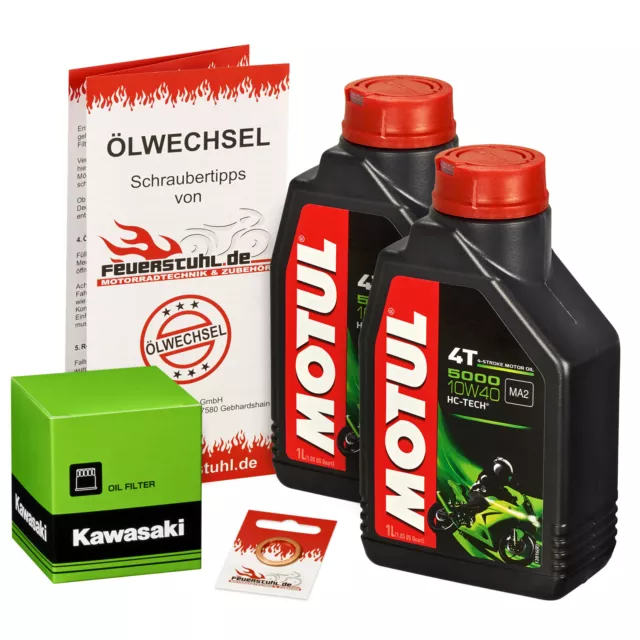 Kawasaki KLE 650 Versys, 07-15, LE650A LE650C Motul 10w40 Öl OEM Ölfilter