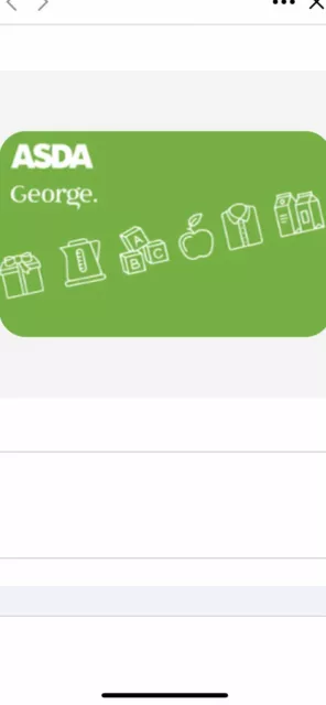 Asda/George Gift Card £75.00 Asda/George Gift Card £75.00