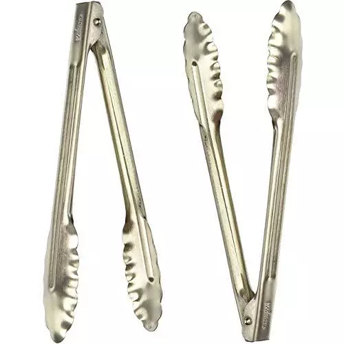 Winco UT-9 Coiled Spring Heavyweight Stainless Steel Utility Tong, 9-in (2 pack)