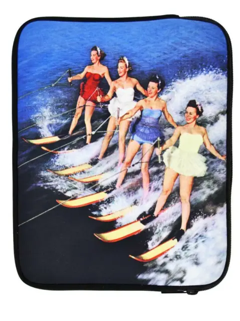 4-OK Surfer Neopren Hülle Tasche Etui Schwarz für Huawei MediaPad T5