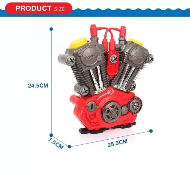 Build Your Own Engine Overhaul Toy Set With Light & Sound  xmas Gift For Kids 3