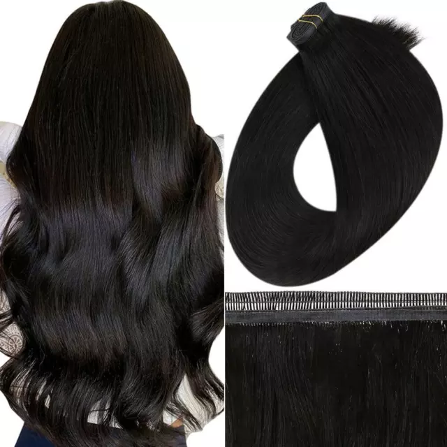 Trame piatta capelli in seta capelli vergini capelli umani 100% cucito in trama capelli estensioni capelli