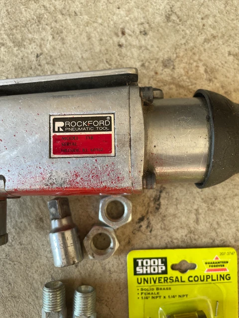Rockford Pneumatic Tool 3/8 Butterfly Air Ratchet Model #118 3