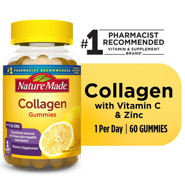 NATURE MADE COLLAGEN Gummies with Vitamin C & Zinc, Dietary Supplement