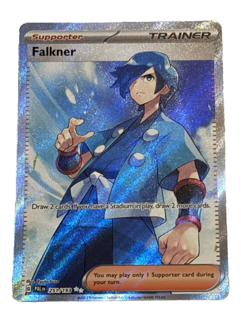 Pokemon Falkner 251/193 Paldea Evolved SV Ultra Rare Full Art Trainer NM A++