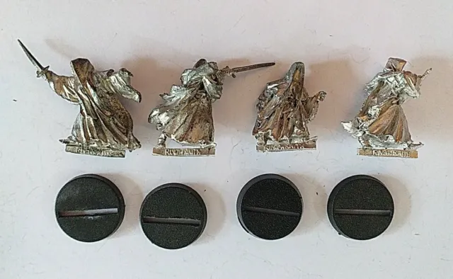 Lotr metal Ringwraiths Nazgul (4 Figs) (Str)