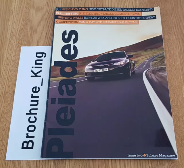 Subaru Pleiades Magazine No2 2008 UK Brochure R1e Justy Impreza WRX STi Outback