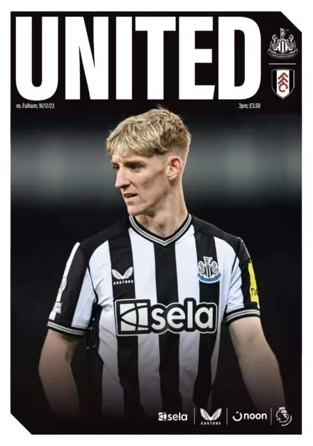 Newcastle United V Fulham 2023/24 Premier League Match Day Programme