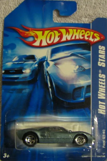 Hot Wheels Alle Stars 2007-134 Ford GT-40 Metalflake Dunkelgrau