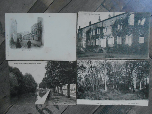 Briey (Murthe Et Moselle): Lot Of 4 Beautiful Antique Postcards.