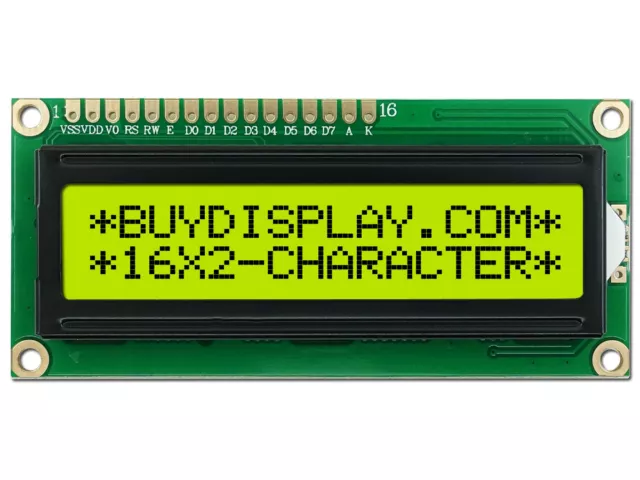 5V 16x2 1602 LCD Character Module Display w/Tutorial,HD44780,Bezel,Backlight