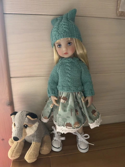 Tenue En Laine Pour Poupée Evianna Li'l Dreamer – Dianna Effner – 28 Cm – Fait Main