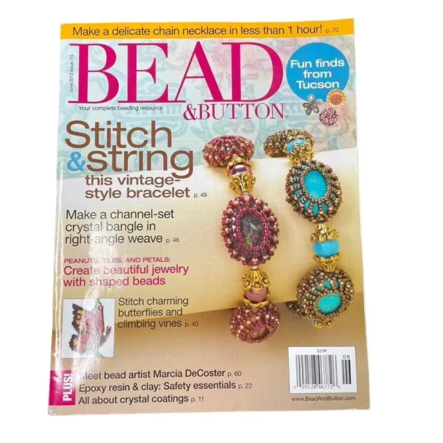 Libro de artesanía de joyería Bead & Button u edición de junio de 2013 115