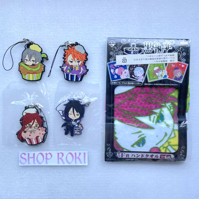 Black Butler Kuroshitsuji Book of Circus Rubber Strap & Face Towel Set of 5