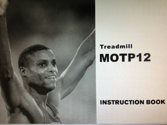 Carl Lewis Instruction User Manual Book For Motp12 Treadmill (Pdf Form)