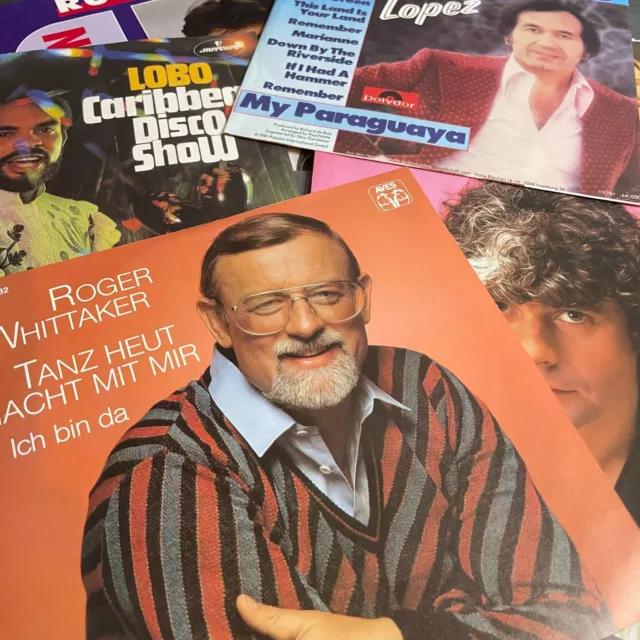 100 Stück  7" Single Schallplatten - Schlager & Co - Sammlung Konvolut gebraucht