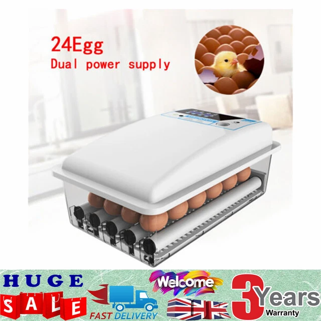 24 Eggs Incubator Temperature Control Chicken Duck Egg Automatic Turning Hatcher