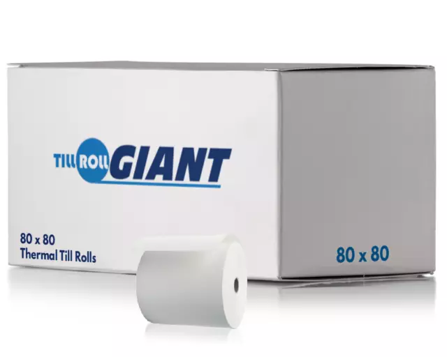 60 Rolls 80x80 Thermal Receipt Paper Till Roll For Epos Terminals | FAST N FREE