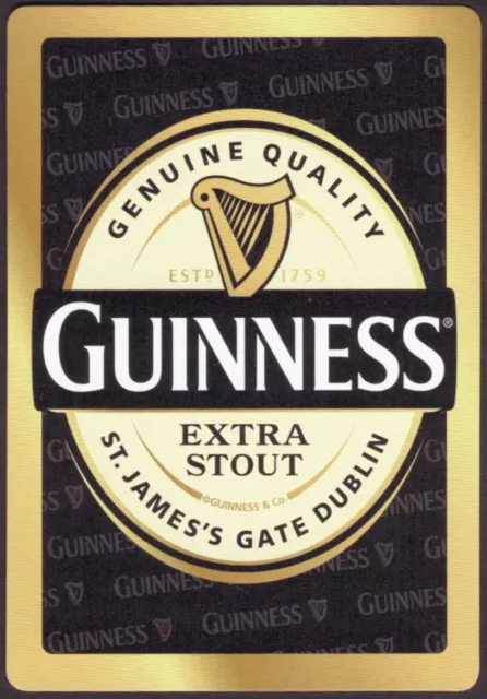 Playing Cards 1 Single Card Wide GUINNESS Brewery EXTRA STOUT BEER Advertising C