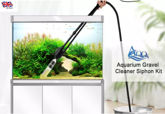 AQQA / Multifunctional Gravel Cleaner Electric Vacuum for Fish Tank Absorb Dirt