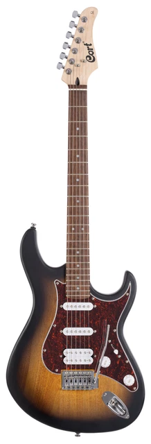 Guitare électrique Cort G110 Open Pore Sunburst Tremolo HSS Humbucker bobine unique 2