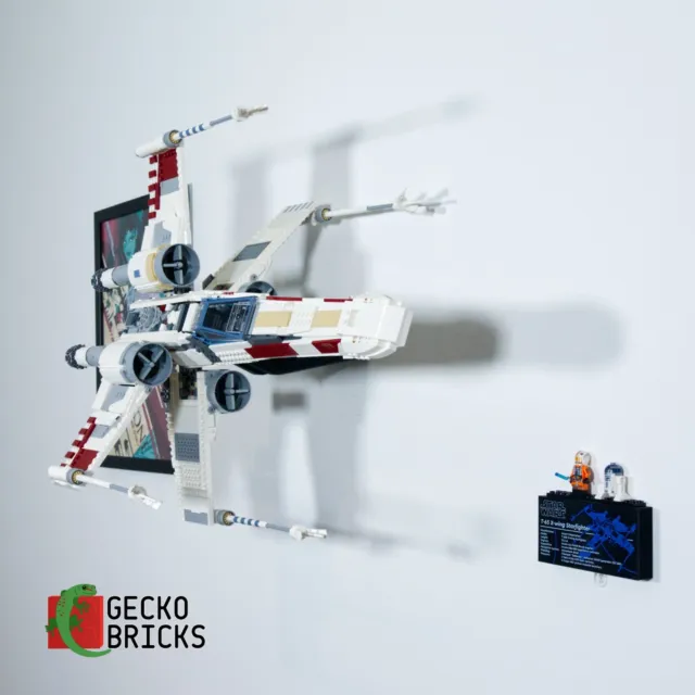 Gecko Bricks Wall mount for the Lego Star Wars UCS X-Wing 75355