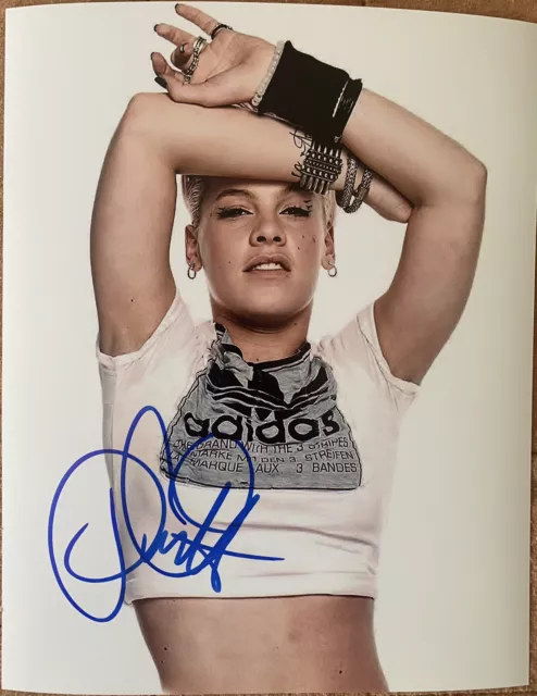 Pink Hand Signed Autograph 8x10 Photo With COA