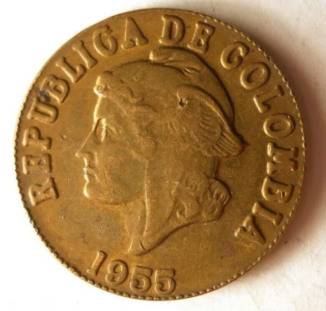1955 COLOMBIA 2 CENTAVOS - Collectible Coin - FREE SHIP - BARGAIN BIN #145