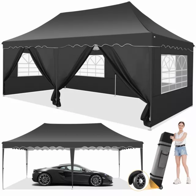 Pavillon 3x6m Faltpavillon Partyzelt Wasserdicht Gartenpavillon Popup Pavillon
