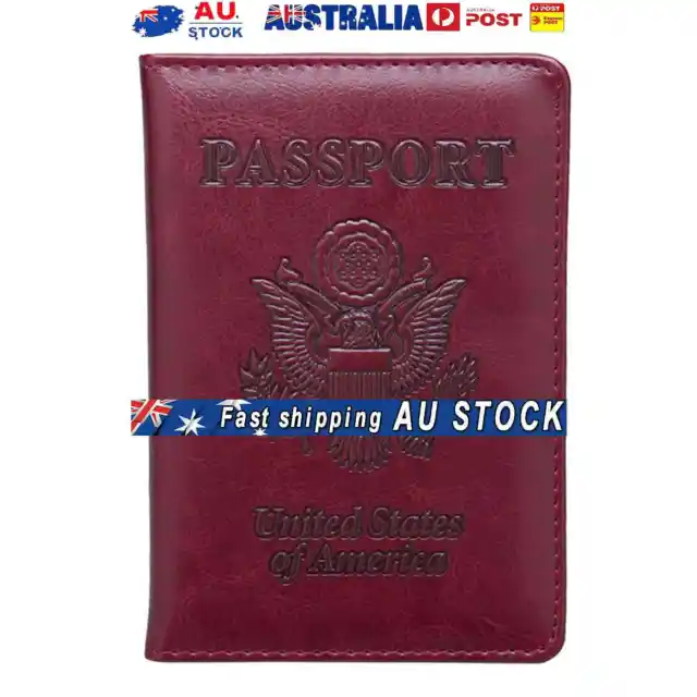 Passport Holder Cover Wallet - PU Leather Card Case Travel Document Organizer