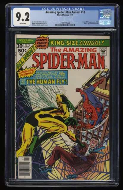Amazing Spider-Man Annual #10 CGC NM- 9.2 White Pages 1st Human Fly! Marvel 1976