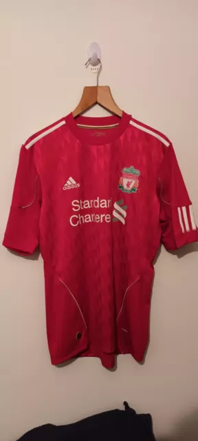 Adidas Liverpool Home Shirt Size Medium 2010/2011/2012 Standard Chartered