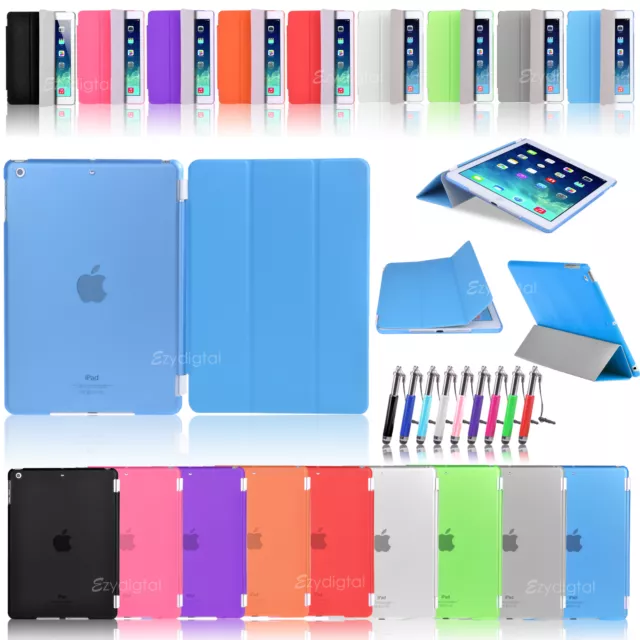 New Flip Smart Cover + Back Matte Case For Apple iPad Air iPad 5