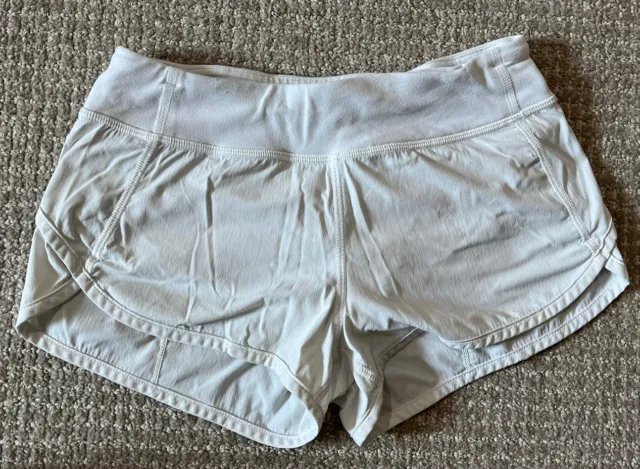 IVIVVA by Lululemon White Shorts Lined Zip Pocket Size 12