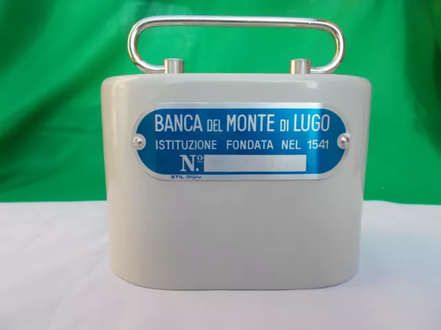 salvadanaio metallo ITALORA Banca Monte Lugo VINTAGE PIGGY BANK SPARDOSE (no key