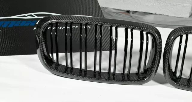 MAX Carbon Front Grill Nieren Kühlergrill passend für BMW X5 X6 F15 F16 F85 F86 2