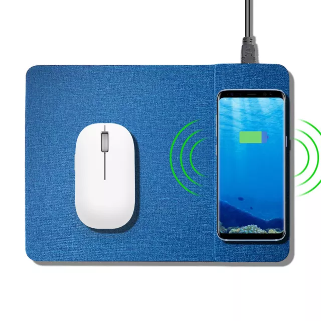 TAPIS DE SOURIS Chargeur pour iPhone Samsung Sans Fil Rapide Tapis Gaming  EUR 14,99 - PicClick FR