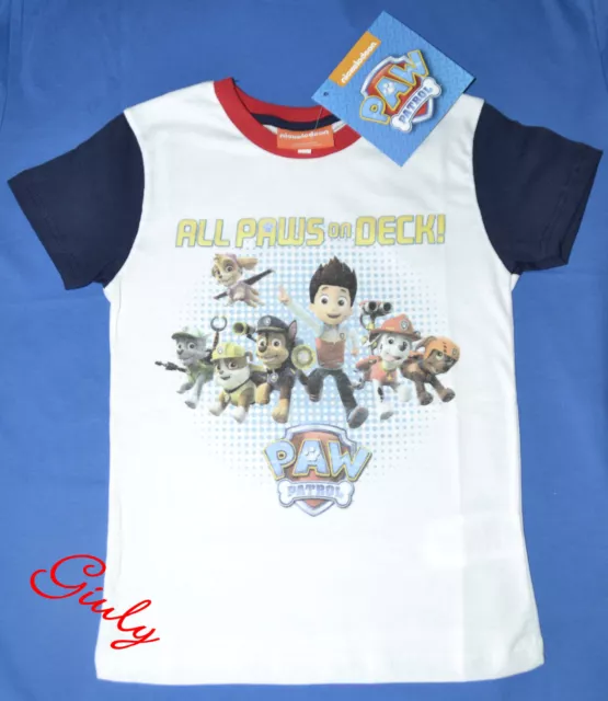 Maglietta PAW PATROL 3 a 7 anni maglia bambino t-shirt bimbo cartoni cuccioli