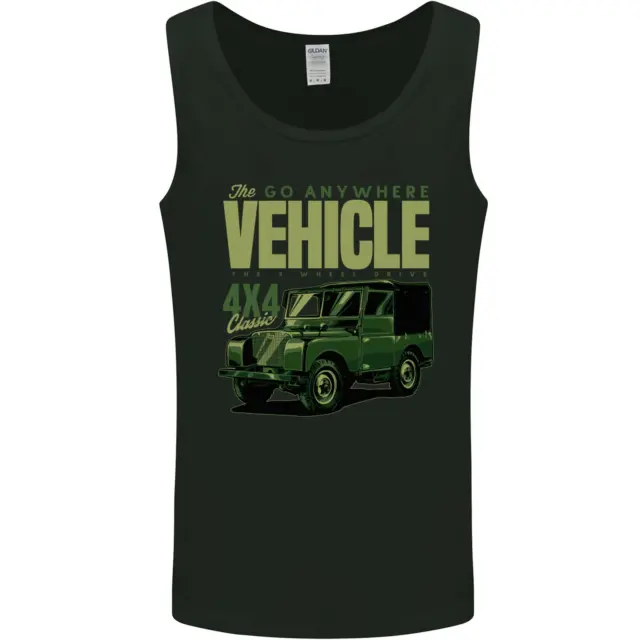 The Go Anywhere Vehicle 4X4 Off Roading Mens Vest Tank Top
