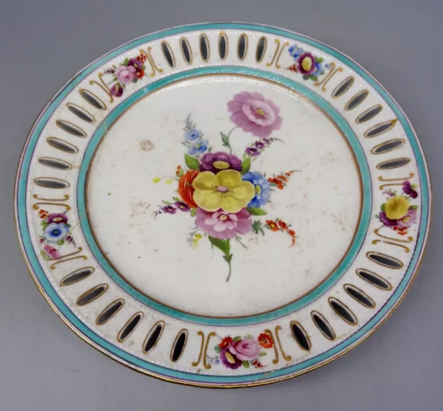 18th / 19th Century Hand Painted Sevres Porcelain Signed Plate - Repaired