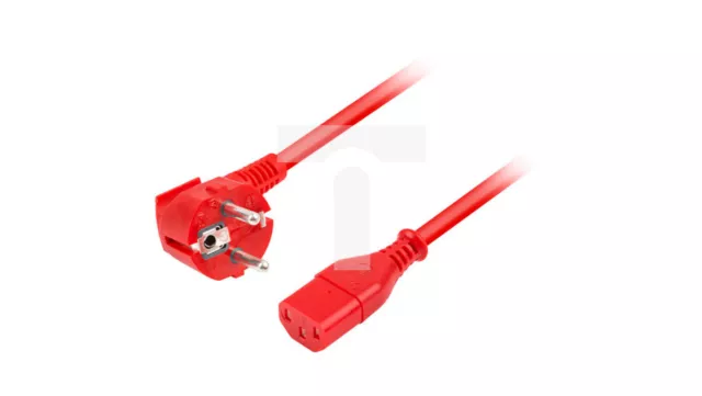 Power Cable Cee 7/7-Iec 320 C13 1.8M Vde Red Armac /T2Uk