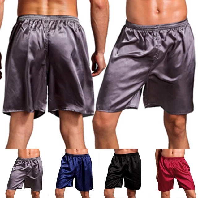 Comodi pigiami da uomo in seta raso pantaloncini pigiami fondo sonno per abbigliamento da notte