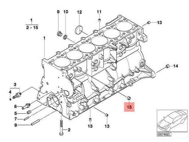 Oem Bmw Cmsp E30 E46 E85 E86 Z3 Cabrio Engine Block Dowel 13541308127 Genuine
