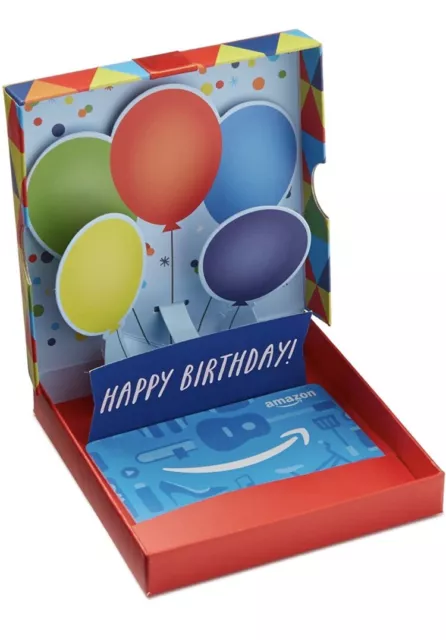 3 ( THREE ) POP UP Colorful BIRTHDAY Balloon GIFT 🎁 CARD MONEY Holders BOXES