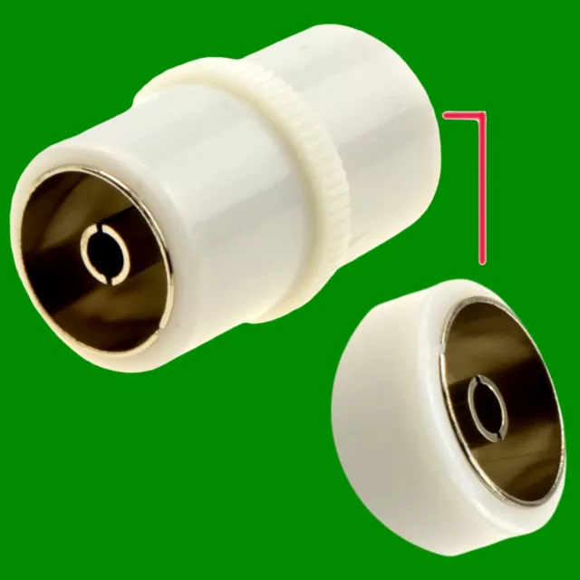 TV Aerial Coaxial Coax Coupler RF Female to Female Plug Joiner Lead Connector