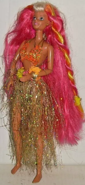 BARBIE Hula HAIR Doll long multi color hair jointed limbs, dressed