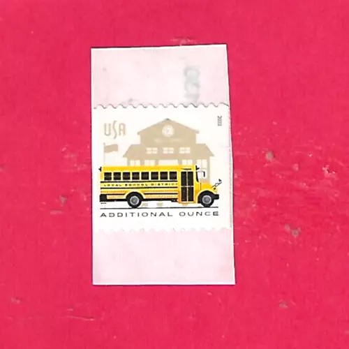 SCHOOL BUS. US X-Ounce Stamp.  .24 Cent Coil Stamp, Scott No. 5741