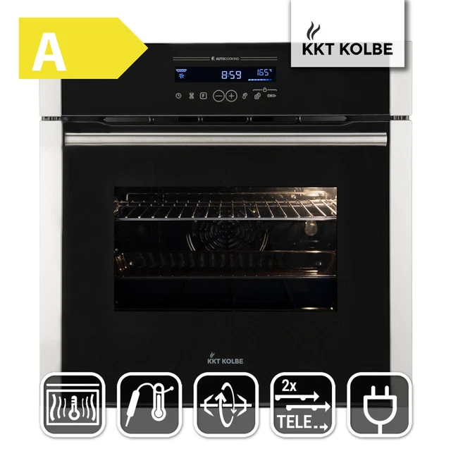 Four encastrable 60 cm 70L Catalyse Rôtisserie Gril Air chaud Fonction pizza