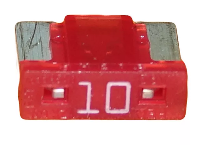 Lot 1 2 5 10 mini fusibles 10A auto moto à lame low profile rouge pince fusible