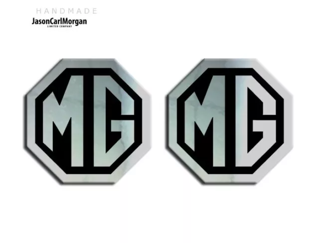 MG TF LE500 Styled 70mm Badge Insert Set Of 2 Front Rear Logo Chrome & Black